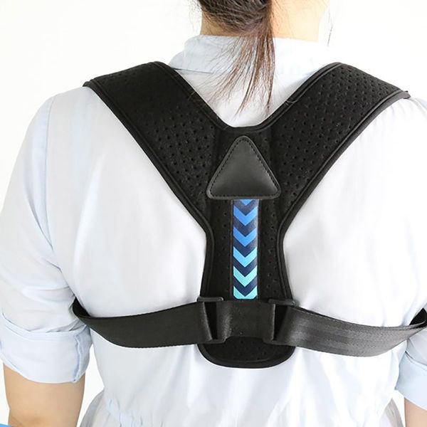 off shoulder support belt adjustable back posture corrector clavicle spine lumbar correction, Black;blue
off shoulder support belt adjustable back posture corrector clavicle spine lumbar correction, Black;blue