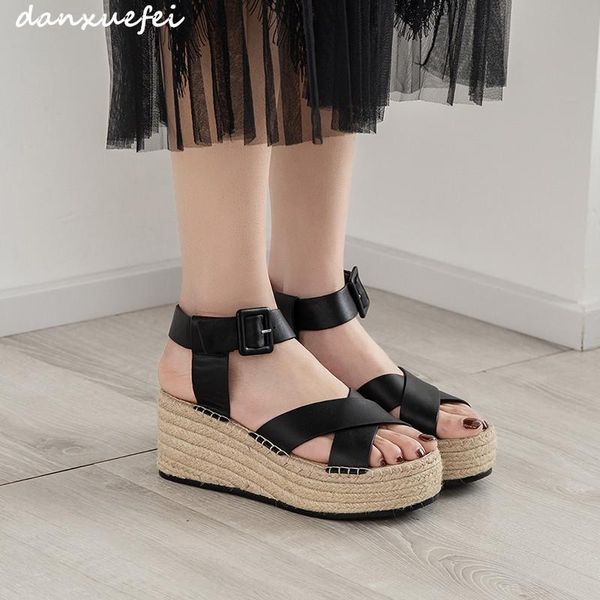 dress shoes women's genuine leather ankle strap sandals sole platform flats summer sandalias high heell open toe female comfort, Black
dress shoes women's genuine leather ankle strap sandals sole platform flats summer sandalias high heell open toe female comfort, Black