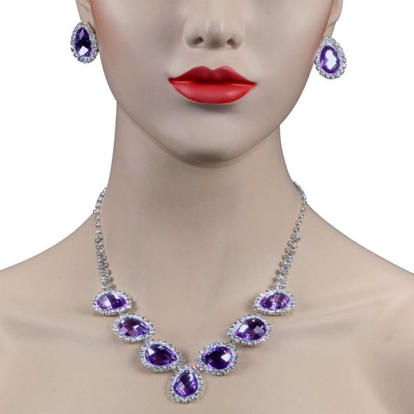 earrings & necklace chran simple rhinestone jewelry set silver plated costume crystal
earrings & necklace chran simple rhinestone jewelry set silver plated costume crystal