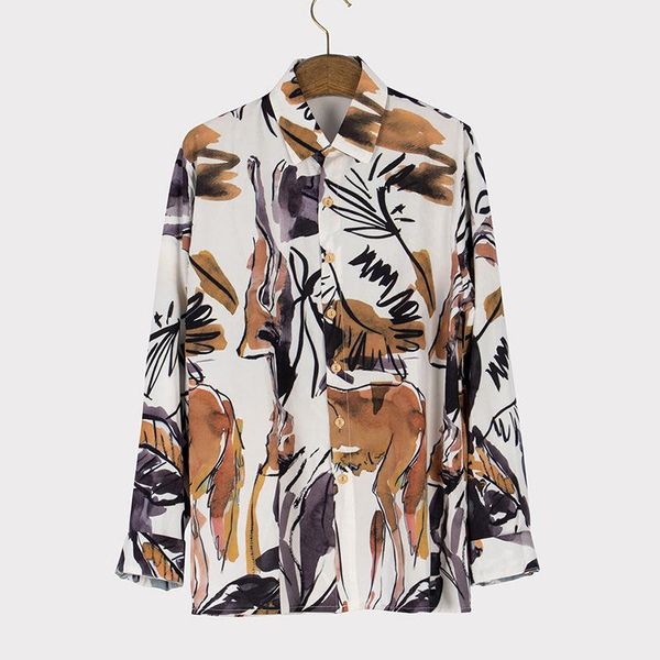 men's casual shirts shirt fashion business printing long sleeve collar, White;black
men's casual shirts shirt fashion business printing long sleeve collar, White;black