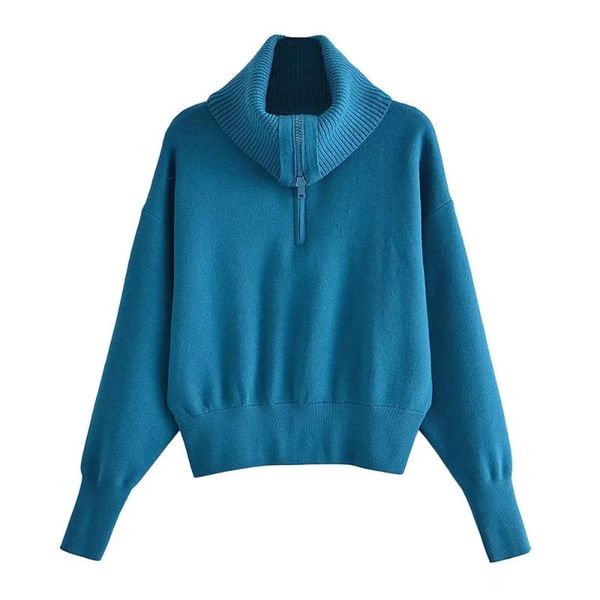 women's sweaters xeasy 2021 women fashion turtleneck zipper design blue casual knitting sweater female streetwear simplicity pullovers, White;black
women's sweaters xeasy 2021 women fashion turtleneck zipper design blue casual knitting sweater female streetwear simplicity pullovers, White;black