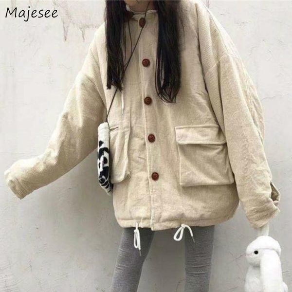 short style parkas solid apricot corduroy single breasted korean students sweet lovely female winter clothing stylish chic women's down, Black
short style parkas solid apricot corduroy single breasted korean students sweet lovely female winter clothing stylish chic women's down, Black