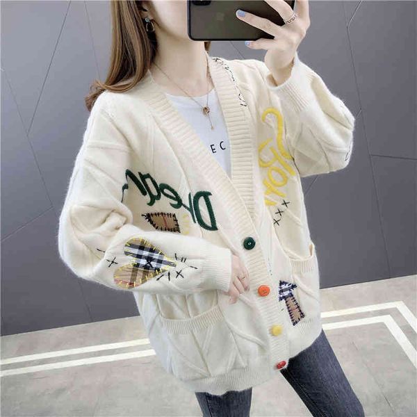 tees female winter v neck loose korean style shreds chic point long cardigans ropa mujer sweater 9kkl, White
tees female winter v neck loose korean style shreds chic point long cardigans ropa mujer sweater 9kkl, White