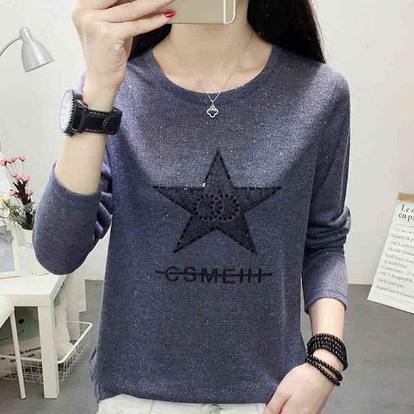 women's t-shirt shintimes autumn korean vogue t vintage woman tshirt diamonds letter print long sleeve loose casual tee femme ks1p, White
women's t-shirt shintimes autumn korean vogue t vintage woman tshirt diamonds letter print long sleeve loose casual tee femme ks1p, White