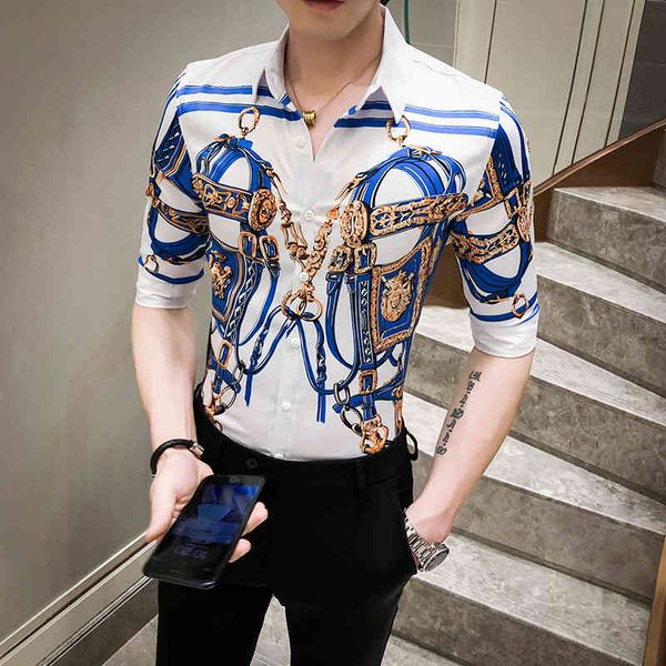t shirts british summer style of men polka dot shirt fashion 2021 streetwear half sleeve casual thin adjustment tuxedo club dress 3xl-m cccl, White;black 
t shirts british summer style of men polka dot shirt fashion 2021 streetwear half sleeve casual thin adjustment tuxedo club dress 3xl-m cccl, White;black