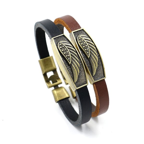 wristbands bracelet punk alloy wings feather leather men's and women's cowhide lovers' hand ornaments beads bangles, Golden;silver
wristbands bracelet punk alloy wings feather leather men's and women's cowhide lovers' hand ornaments beads bangles, Golden;silver