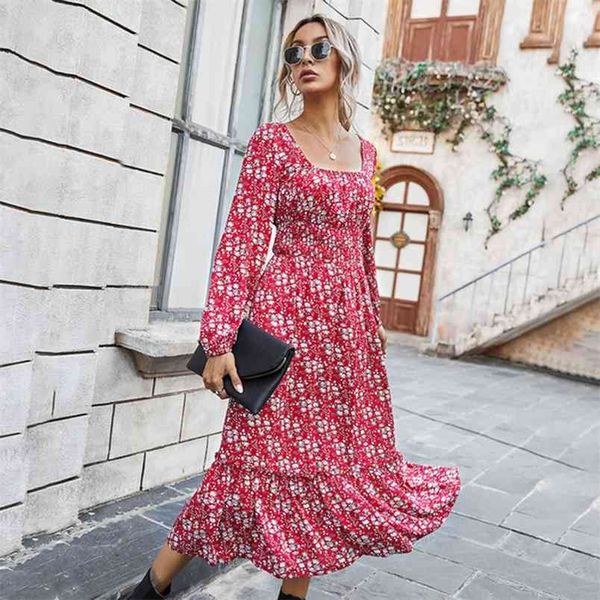 vintage party dress women autumn square collar long sleeve ruffle beach femme floral print slim midi es vestidos 210522, Black;gray
vintage party dress women autumn square collar long sleeve ruffle beach femme floral print slim midi es vestidos 210522, Black;gray