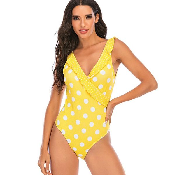 women's swimwear swimsuit teenage size polka dot print yellow ruffled 2021 bathing one-piece suit beachwear sunbathing women bikini, White;black
women's swimwear swimsuit teenage size polka dot print yellow ruffled 2021 bathing one-piece suit beachwear sunbathing women bikini, White;black