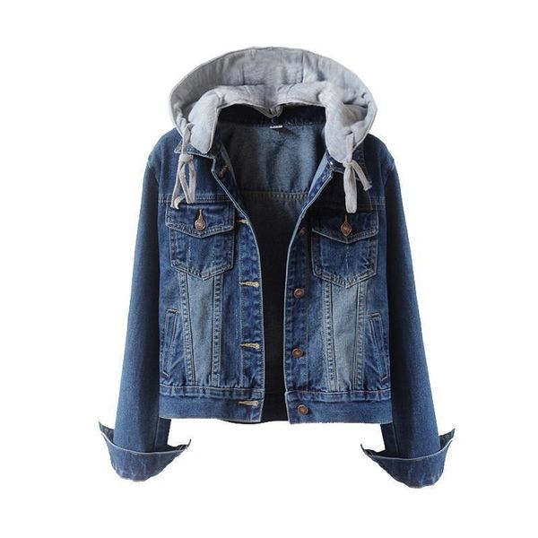 women's jackets women denim hooded jacket coat 2021 spring autumn korean loose ladies jeans casual female outerwear short j159, Black;brown
women's jackets women denim hooded jacket coat 2021 spring autumn korean loose ladies jeans casual female outerwear short j159, Black;brown