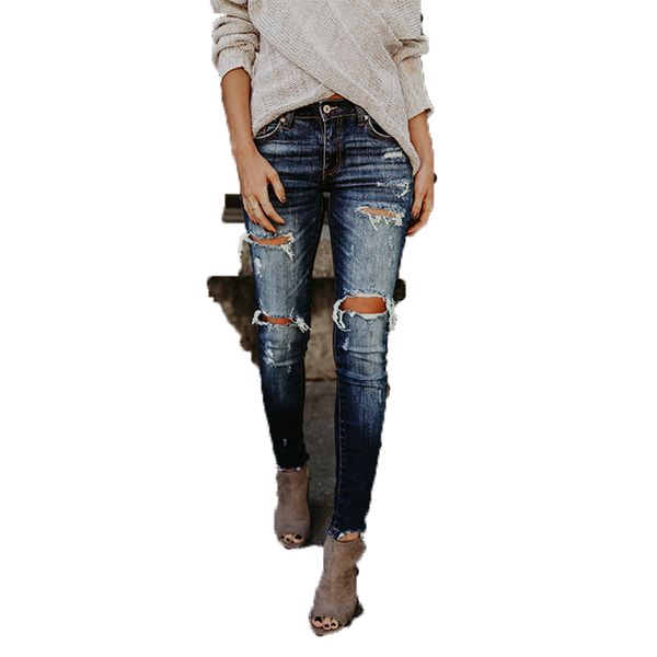 spring and autumn women's fashion washed jeans 2021 trend hip hop ripped mid-waist pants, Blue
spring and autumn women's fashion washed jeans 2021 trend hip hop ripped mid-waist pants, Blue
