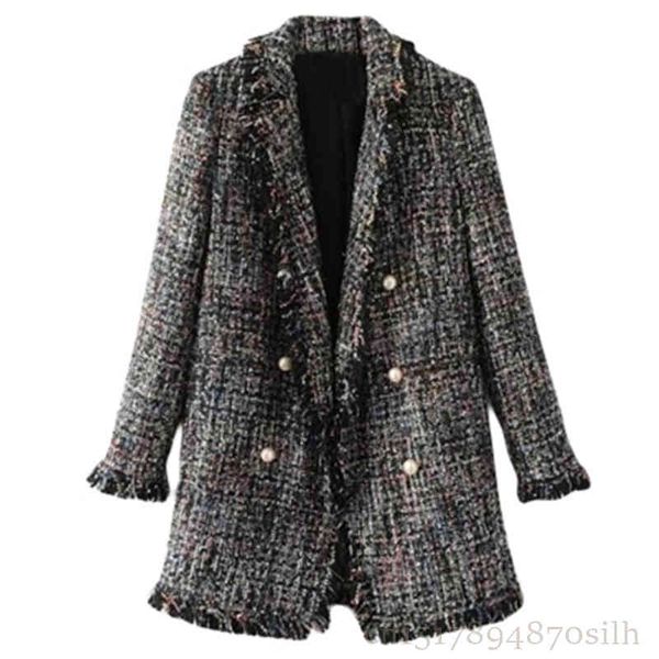 fashions the autumn women pearl blazer buttons inlaid collar long tweed suit cardigan outerwear 1tmp, White;black
fashions the autumn women pearl blazer buttons inlaid collar long tweed suit cardigan outerwear 1tmp, White;black