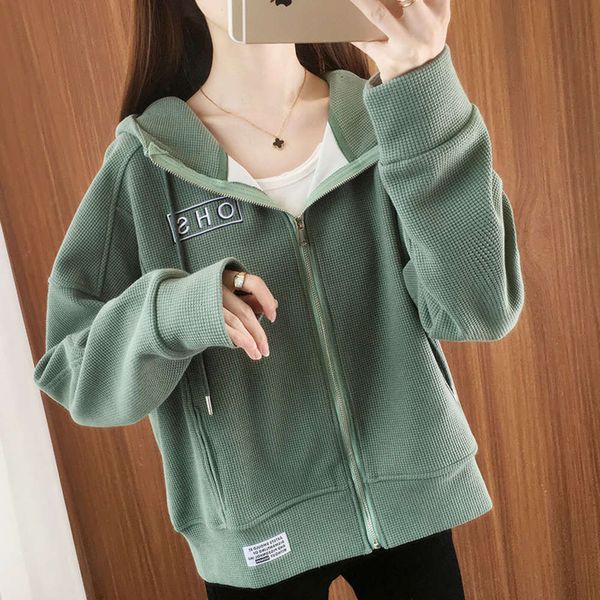 cardigan women's year hooded sweater autumn clothes korean loose coat spring plush fashion, Black
cardigan women's year hooded sweater autumn clothes korean loose coat spring plush fashion, Black