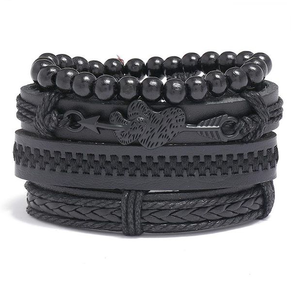 bangle jessingshow 4pcs/set vintage pu leather handmade braided diy men black casual bracelets stylish jewelry accessories
bangle jessingshow 4pcs/set vintage pu leather handmade braided diy men black casual bracelets stylish jewelry accessories