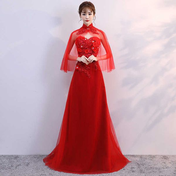 luxury party evening dress bride's wedding toast long 2021 spring and summer red slim banquet evening dr, Black;gray
luxury party evening dress bride's wedding toast long 2021 spring and summer red slim banquet evening dr, Black;gray