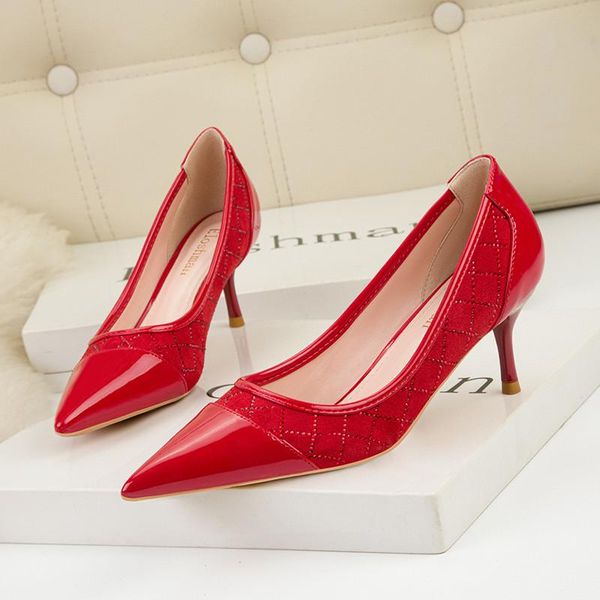 dress shoes fashion women's shoe thin high heels 6cm pumps rhinestone shallow mouth pointed toe patchwork classics, Black
dress shoes fashion women's shoe thin high heels 6cm pumps rhinestone shallow mouth pointed toe patchwork classics, Black
