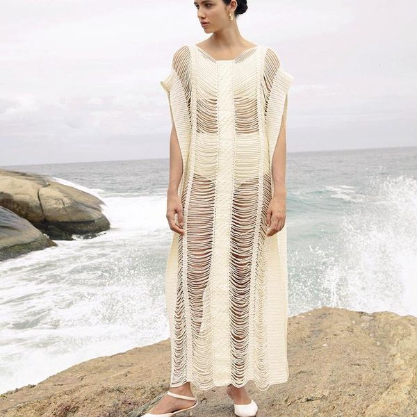 women's swimwear beach cover up dress 2021 beachwear hollow out thread women maxi beachtunic bikini sarong dresses, White;black
women's swimwear beach cover up dress 2021 beachwear hollow out thread women maxi beachtunic bikini sarong dresses, White;black