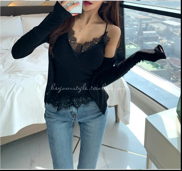 korea fashion bodycon sling cardigan womens tracksuits suit two piece set body harajuku crop thin lace summer shirt, Gray
korea fashion bodycon sling cardigan womens tracksuits suit two piece set body harajuku crop thin lace summer shirt, Gray