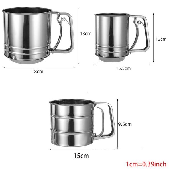 sifter for baking flour sieve fine mesh stainless steel measuring scale m68e & pastry tools
sifter for baking flour sieve fine mesh stainless steel measuring scale m68e & pastry tools