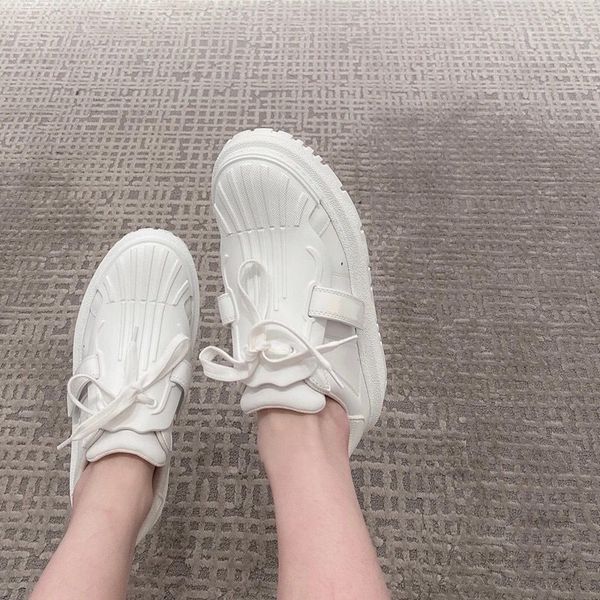 little white shoes 2021 spring new flat bottom lace up thick single student leisure sports shell headboard, Black
little white shoes 2021 spring new flat bottom lace up thick single student leisure sports shell headboard, Black