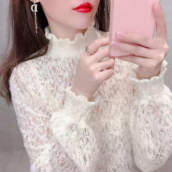 women's blouses & shirts women shirt blouse turtleneck grenadine lantern sleeve autumn winter sweater lace blusas ropa de mujer, White
women's blouses & shirts women shirt blouse turtleneck grenadine lantern sleeve autumn winter sweater lace blusas ropa de mujer, White