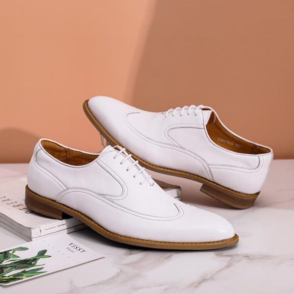 men formal brogue shoes white office summer wedding footwear lace up pointed toe leather dress size 46, Black
men formal brogue shoes white office summer wedding footwear lace up pointed toe leather dress size 46, Black