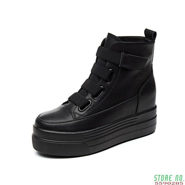 women's flat platform boots 2021 autumn winter genuine leather ladies boot casual hook & loop woman high heels ankle shoes, Black
women's flat platform boots 2021 autumn winter genuine leather ladies boot casual hook & loop woman high heels ankle shoes, Black