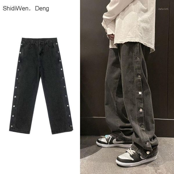 breasted solid color female straight loose trend hip-hop denim mopping pants autumn and winter wide-leg mid-waist daddy women's jeans, Blue
breasted solid color female straight loose trend hip-hop denim mopping pants autumn and winter wide-leg mid-waist daddy women's jeans, Blue
