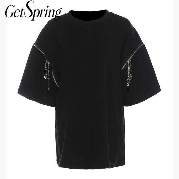 getspring women t shirt patchwork black cotton shirt loose casual summer clothes 210601, White
getspring women t shirt patchwork black cotton shirt loose casual summer clothes 210601, White