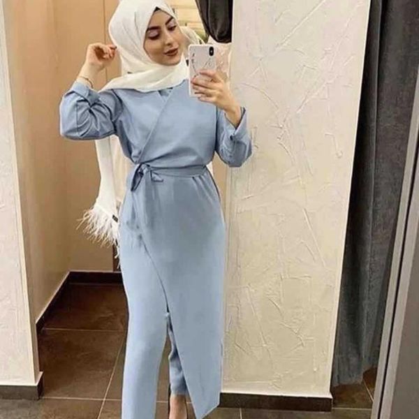 ethnic clothing 2021 muslim european and american solid color long waist jumpsuit elegant plain trousers abaya, Red
ethnic clothing 2021 muslim european and american solid color long waist jumpsuit elegant plain trousers abaya, Red