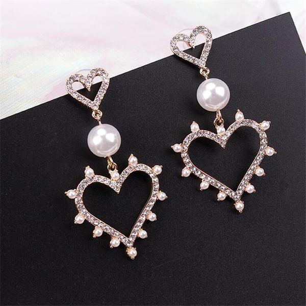 dangle & chandelier 1 pair of love heart shape earrings fashion shiny ear studs party jewelry, Silver
dangle & chandelier 1 pair of love heart shape earrings fashion shiny ear studs party jewelry, Silver