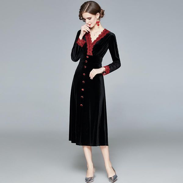 casual dresses coigarsam vintage patchwork women dress lace high waist black qi yards 3657, Black;gray
casual dresses coigarsam vintage patchwork women dress lace high waist black qi yards 3657, Black;gray