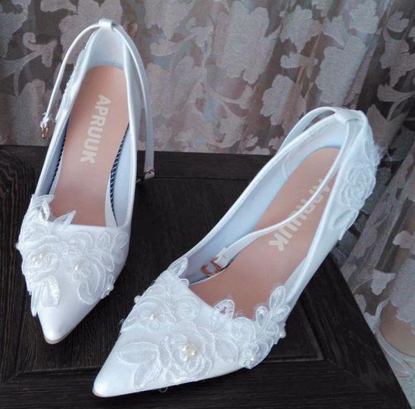 white lace wedding shoes woman stiletto pumps womens point toes thin high heeled bridal ankle straps shoe dress, Black
white lace wedding shoes woman stiletto pumps womens point toes thin high heeled bridal ankle straps shoe dress, Black