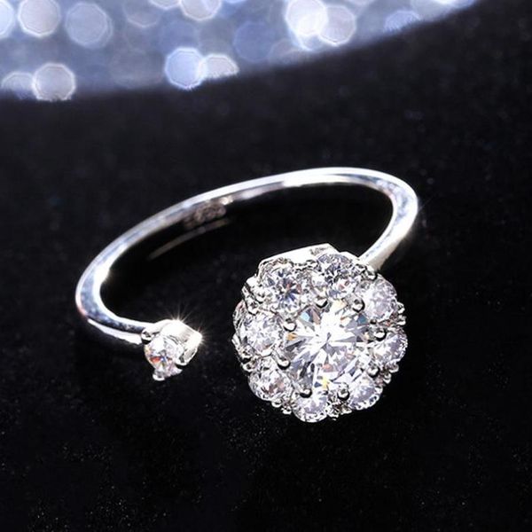 genuine spinner rings wedding jewellery engagement ring decorating zircon ring, Silver
genuine spinner rings wedding jewellery engagement ring decorating zircon ring, Silver