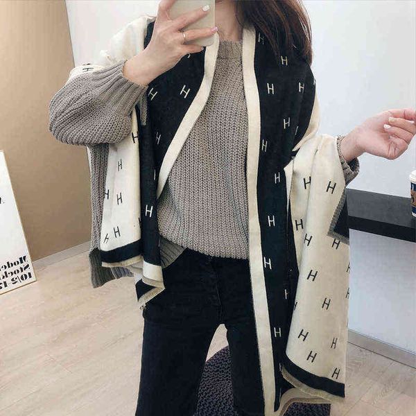 scarves 2022 blue cashmere scarf winter h letter women's shawl thick warm, Blue;gray
scarves 2022 blue cashmere scarf winter h letter women's shawl thick warm, Blue;gray
