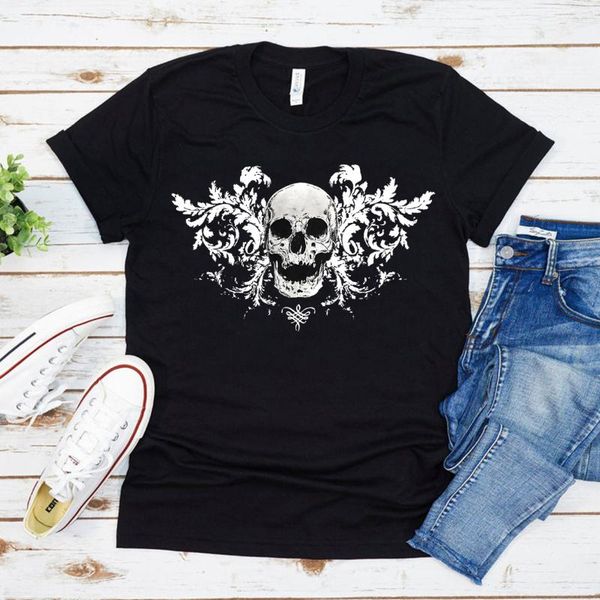 women's t-shirt gothic shirt skull fashion halloween horror tee women goth t shirts graphic tees, White
women's t-shirt gothic shirt skull fashion halloween horror tee women goth t shirts graphic tees, White