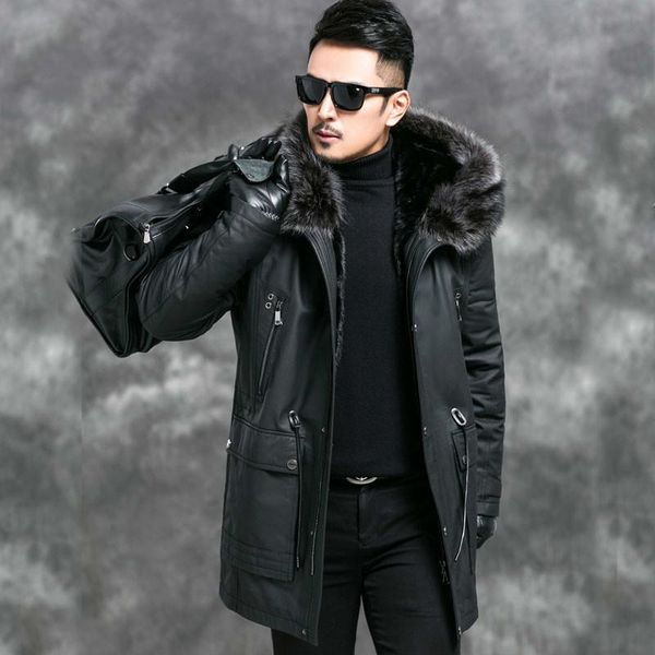 men's leather & faux genuine jacket men liner parka mens cow coat jaqueta masculino couro 6565 yy826, Black
men's leather & faux genuine jacket men liner parka mens cow coat jaqueta masculino couro 6565 yy826, Black