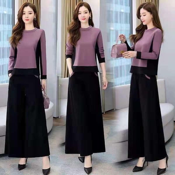 women's two piece pants autumn suit 2022 spring korean wide leg long sleeve crop fashion set elegant for women clothing, White
women's two piece pants autumn suit 2022 spring korean wide leg long sleeve crop fashion set elegant for women clothing, White