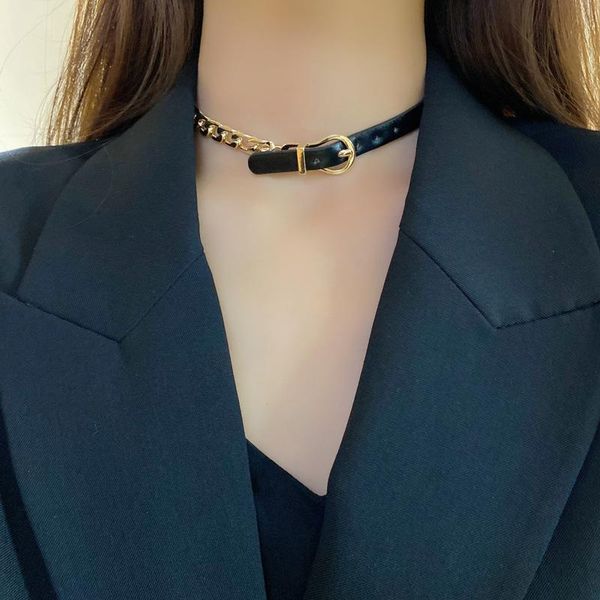 chokers korean ins punk style leather metal chain stitching women necklace fashion hip-hop party holiday jewelry, Golden;silver
chokers korean ins punk style leather metal chain stitching women necklace fashion hip-hop party holiday jewelry, Golden;silver