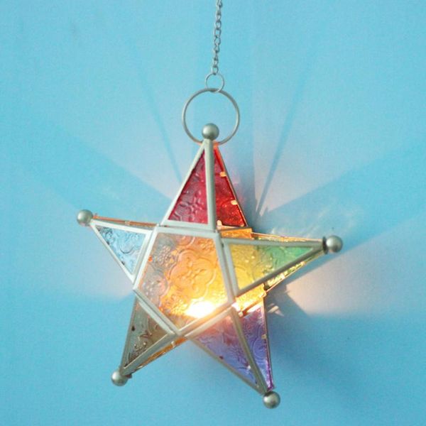 moroccan style star hanging glass lantern crafts iron color wind lamp candle holder garden terrace decoration holders
moroccan style star hanging glass lantern crafts iron color wind lamp candle holder garden terrace decoration holders