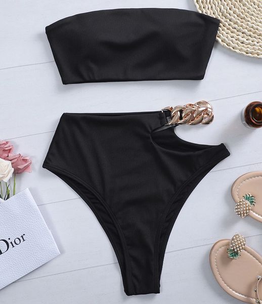metal chain ribbed female bandeau swimsuit high waist bikini women swimwear two-pieces bikini set asymmetric bathing suit swiming
metal chain ribbed female bandeau swimsuit high waist bikini women swimwear two-pieces bikini set asymmetric bathing suit swiming
