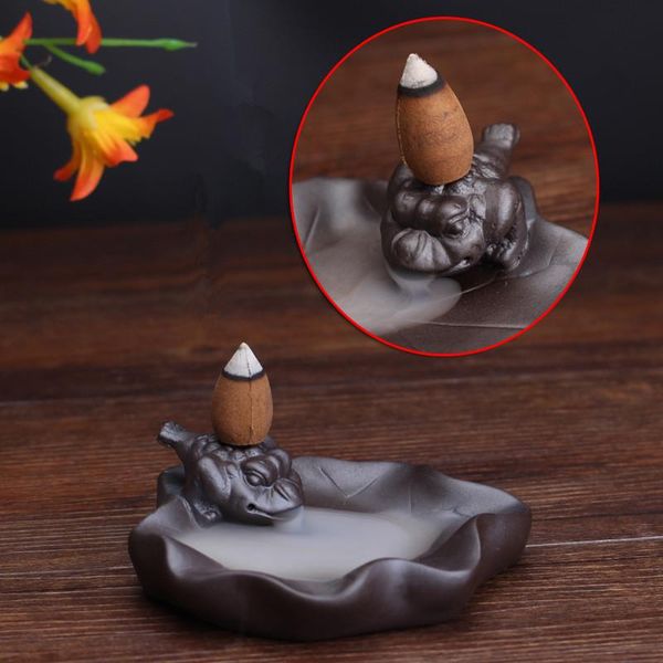 fragrance lamps golden toad backflow incense burner with 10pcs cones ceramic censer towel holder use in home office
fragrance lamps golden toad backflow incense burner with 10pcs cones ceramic censer towel holder use in home office