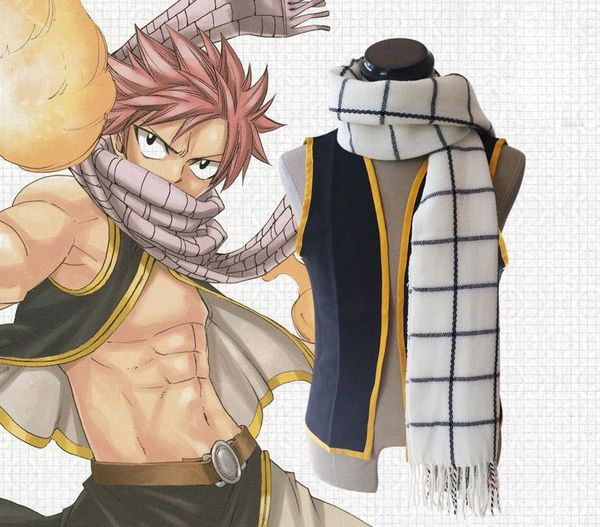 party masks anime fairy tail cosplay scarf natsu dragneel accessory scarves 160cm length double fabric warm