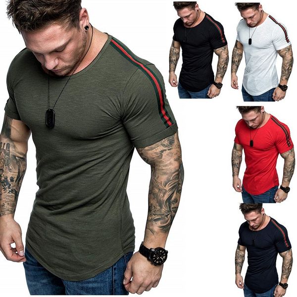 2021 summer new european and american fashion men's large size men's t-shirt shoulder stitching design t-shirt short-sleeved men, White;black
2021 summer new european and american fashion men's large size men's t-shirt shoulder stitching design t-shirt short-sleeved men, White;black