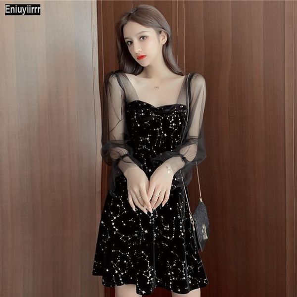 women winter spring bling glittering sheer mesh slim a line party mini little black dress 1709 casual dresses, Black;gray
women winter spring bling glittering sheer mesh slim a line party mini little black dress 1709 casual dresses, Black;gray