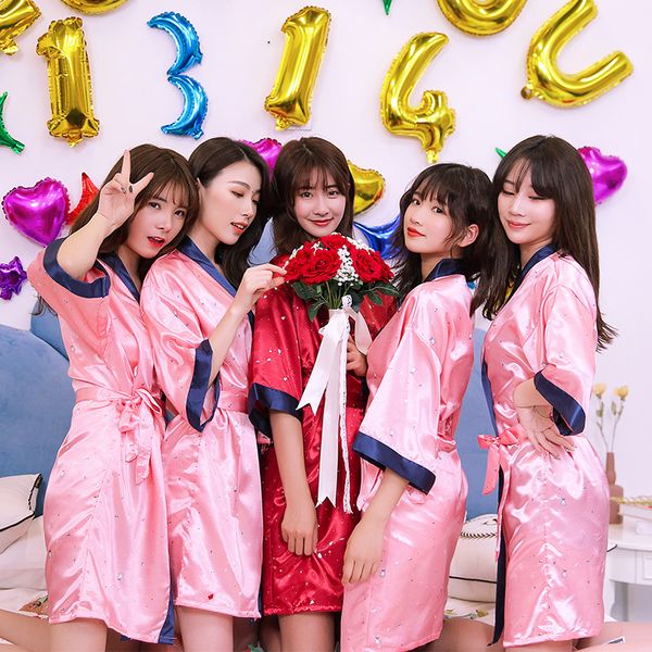pink rayon long robe womens pajamas bathrobe dressing gowns for women bride bridesmaid wedding robes sleepwear, Black;red
pink rayon long robe womens pajamas bathrobe dressing gowns for women bride bridesmaid wedding robes sleepwear, Black;red