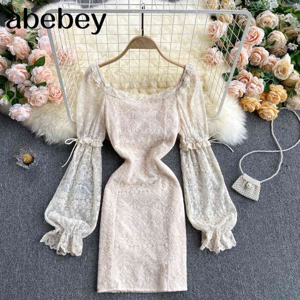 elegant french lace short dress women square collar puff sleeve solid slim autumn korean streetwear 210512, Black;gray
elegant french lace short dress women square collar puff sleeve solid slim autumn korean streetwear 210512, Black;gray