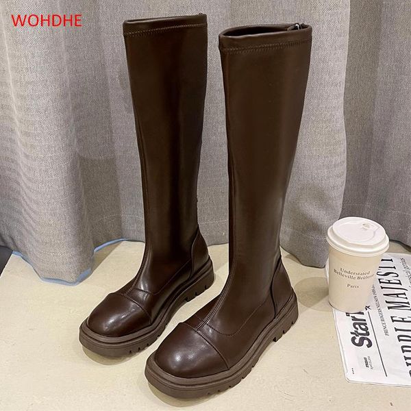 boots wohdhe comfortable women long soft leather knee thigh botas slim casual fashion over-the-knee high platform 4cm, Black
boots wohdhe comfortable women long soft leather knee thigh botas slim casual fashion over-the-knee high platform 4cm, Black