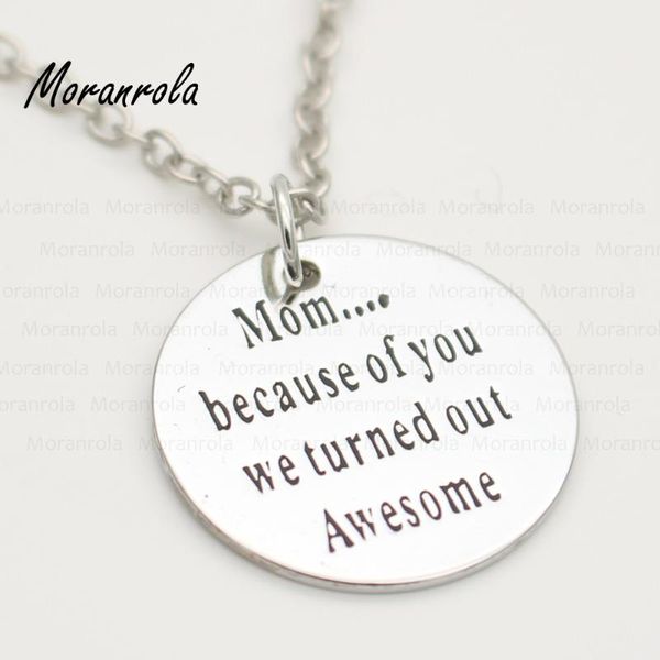 arried " mom because of you we turned out awesome "mom necklace &keychain mother's day jewelry, gift for pendant necklaces, Silver
arried " mom because of you we turned out awesome "mom necklace &keychain mother's day jewelry, gift for pendant necklaces, Silver