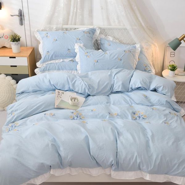 bedding sets korean set cotton solid color sheets princess style soft bed girl couvre lit bedroom textile dj60bs
bedding sets korean set cotton solid color sheets princess style soft bed girl couvre lit bedroom textile dj60bs
