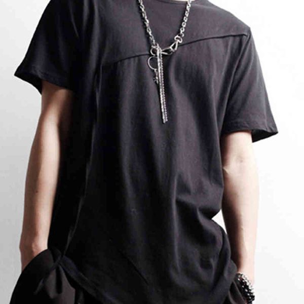 korean summer men's fashions round collar short sleeve irregular sheath leisure shirt mid of long thin t b3fv, White;black
korean summer men's fashions round collar short sleeve irregular sheath leisure shirt mid of long thin t b3fv, White;black